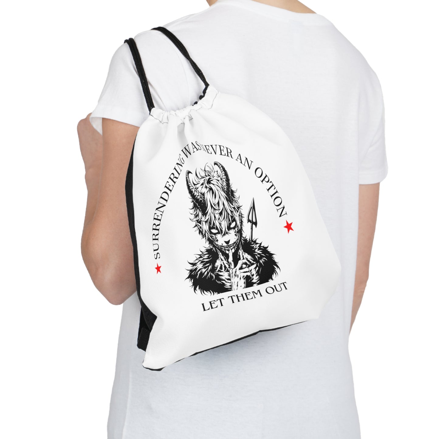 "Let them out" Outdoor Drawstring Bag