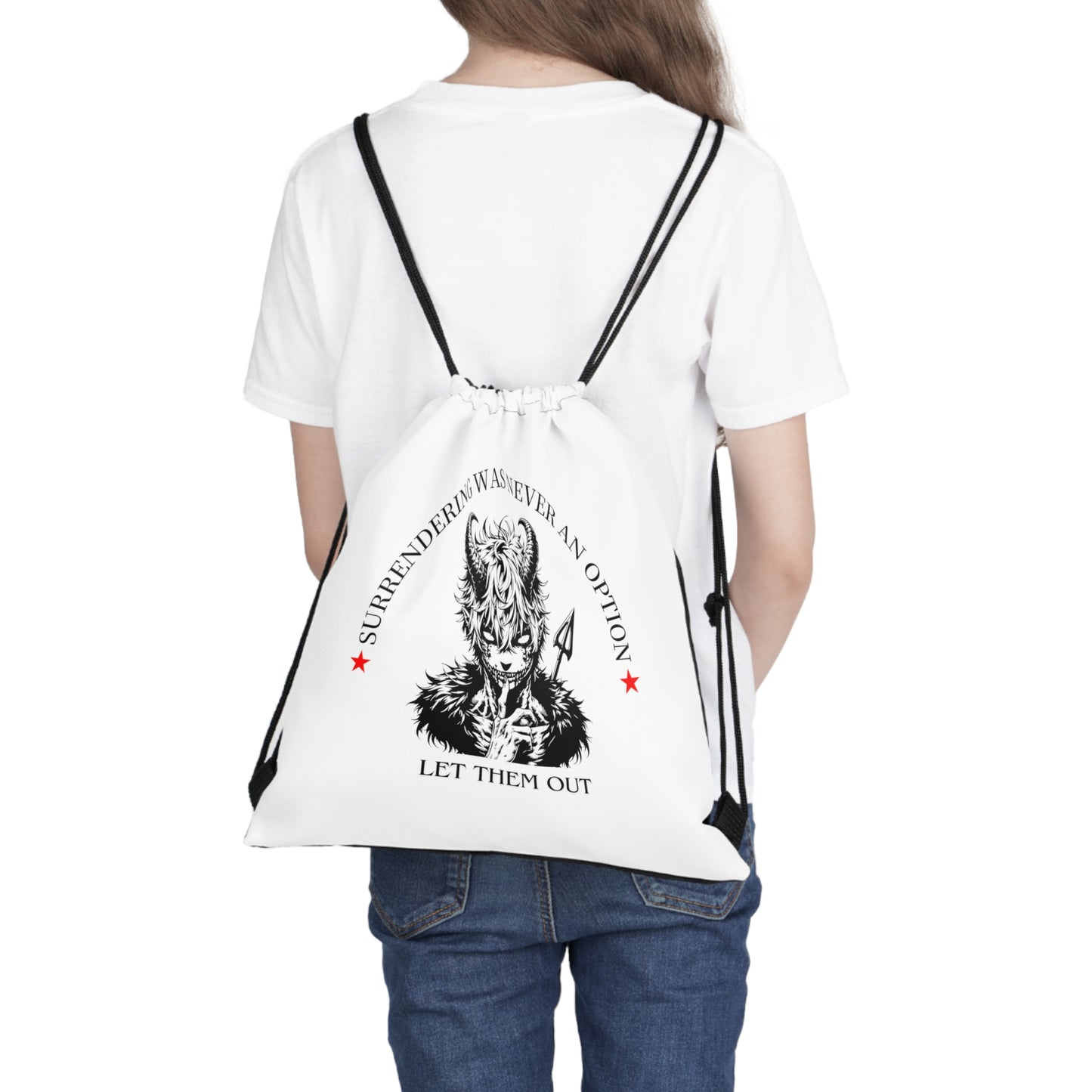 "Let them out" Outdoor Drawstring Bag