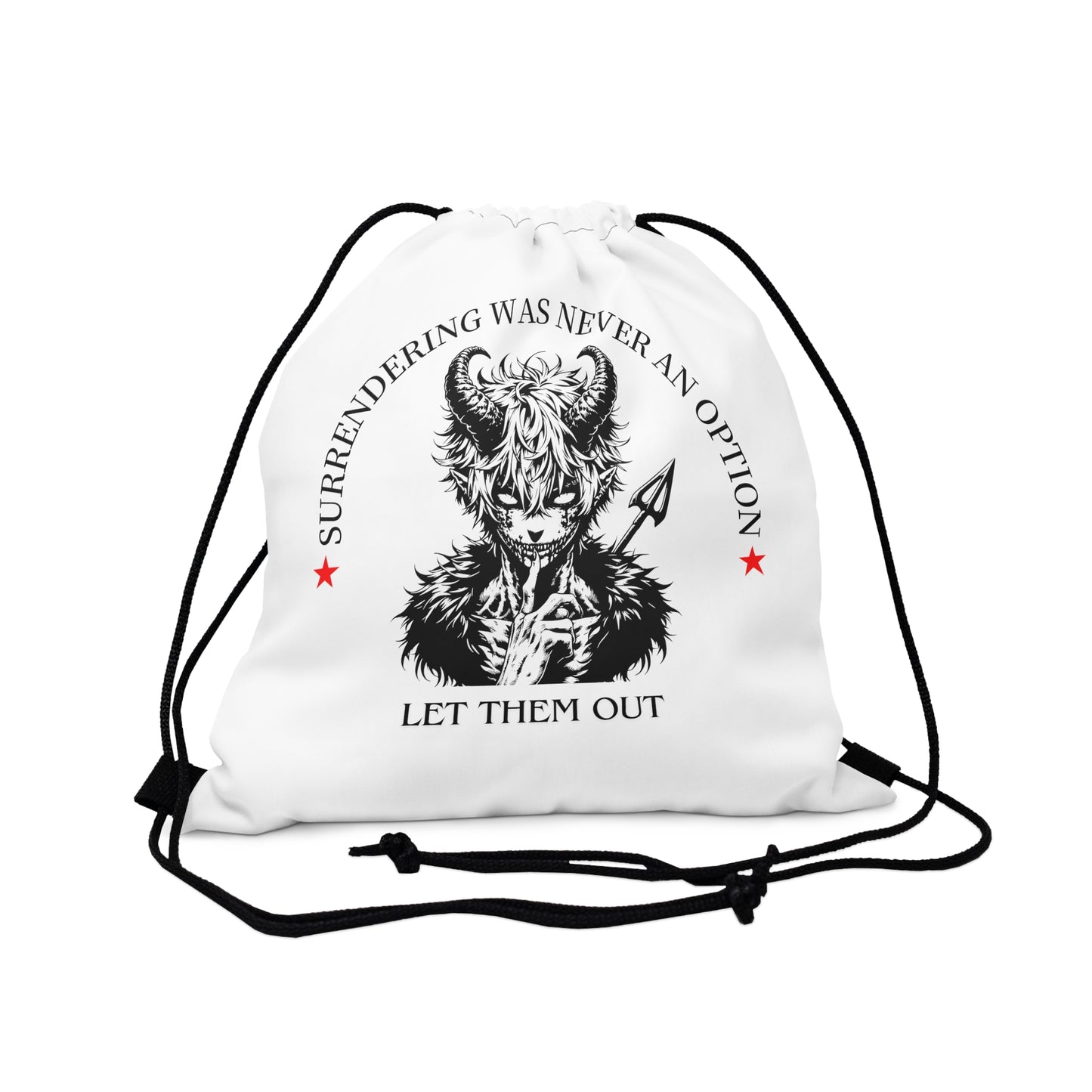 "Let them out" Outdoor Drawstring Bag